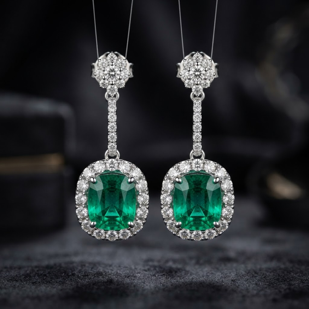 Emerald Drop Earrings