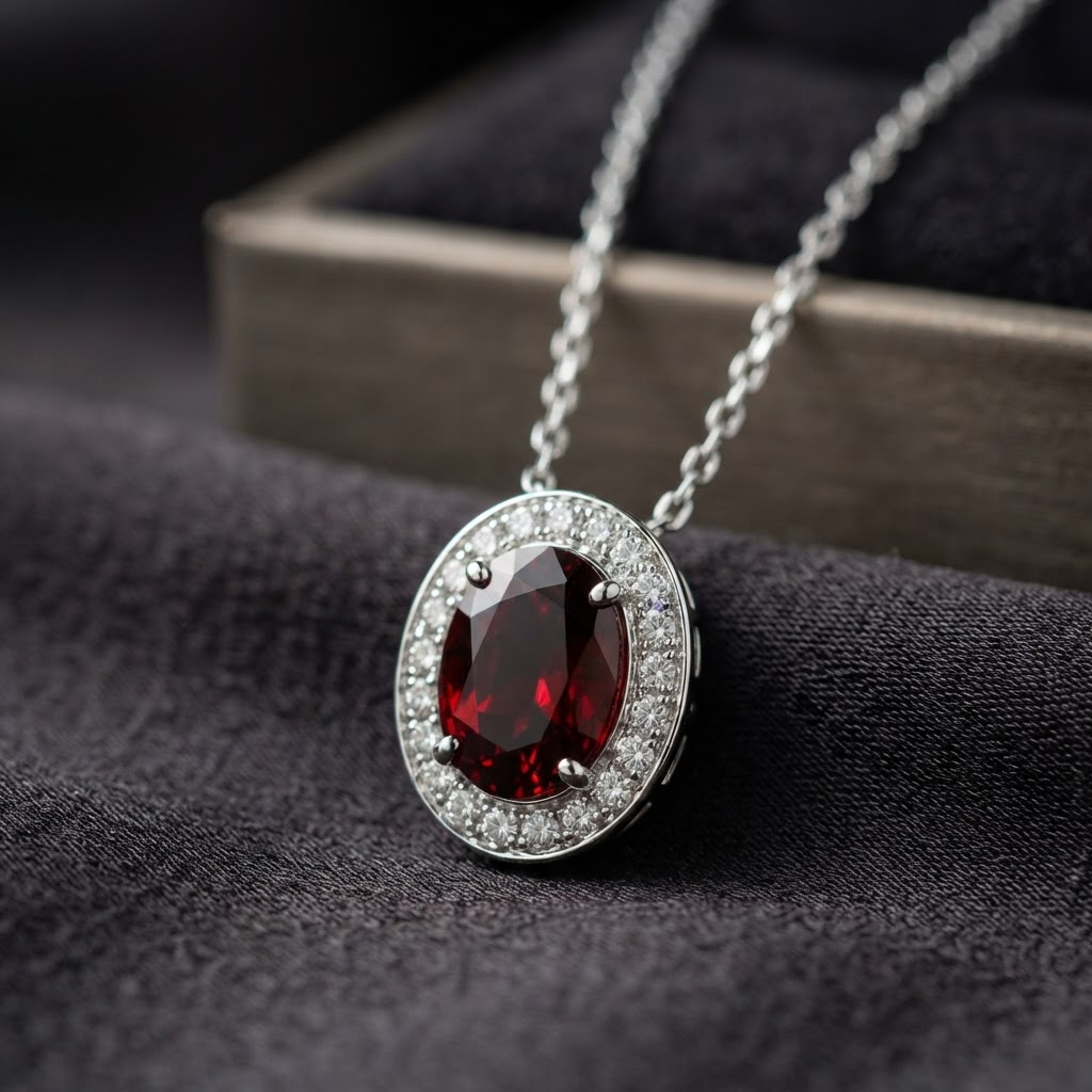 Deep Red Garnet Necklace